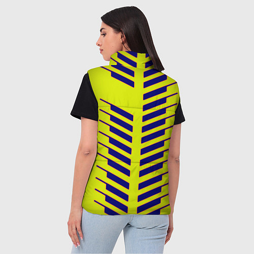 Женский жилет Cyberpunk 2077 полсы геометрия / 3D-Красный – фото 4