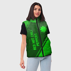Женский жилет Red Hot Chili Peppers - green gradient вертикально, цвет: 3D-черный — фото 2