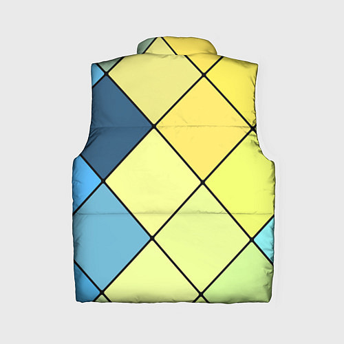 Женский жилет Геометрия линии клетка / 3D-Светло-серый – фото 2