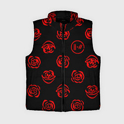 Женский жилет Twenty one pilots rose pattern, цвет: 3D-красный