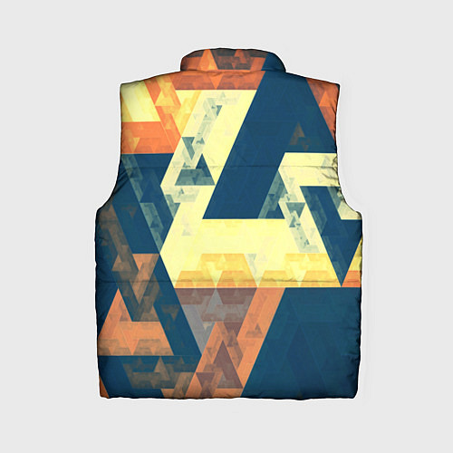Женский жилет Абстрактные треугольники / 3D-Светло-серый – фото 2
