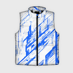 Женский жилет Синие полосы на белом фоне