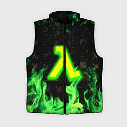 Женский жилет Half life огонь зеленый