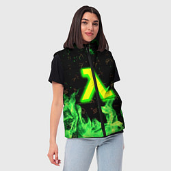 Женский жилет Half life огонь зеленый, цвет: 3D-черный — фото 2