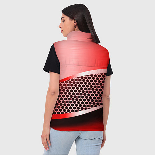 Женский жилет BMW carbon texture / 3D-Красный – фото 4