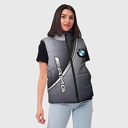 Женский жилет BMW metalic auto metal, цвет: 3D-светло-серый — фото 2