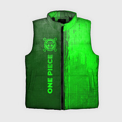 Женский жилет One Piece - green gradient по-вертикали