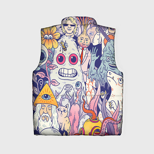 Женский жилет Психоделические монстры / 3D-Светло-серый – фото 2