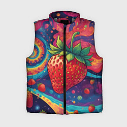 Женский жилет Психоделика клубничка, цвет: 3D-светло-серый