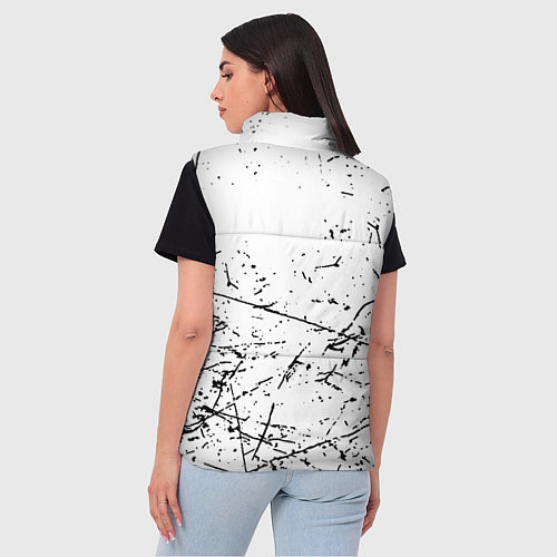 Женский жилет Символика славянская текстура / 3D-Черный – фото 4