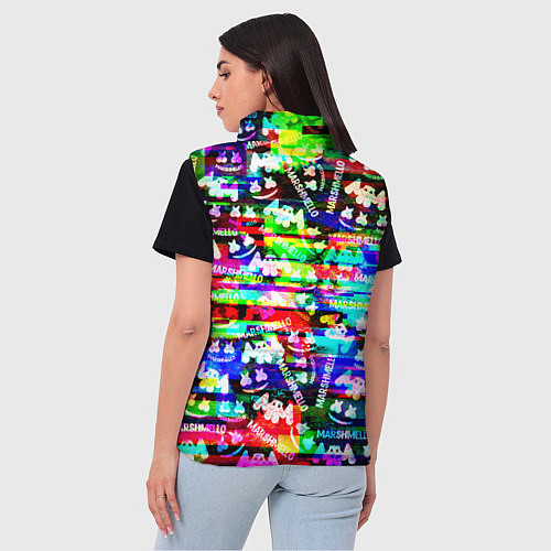 Женский жилет Marshmello music краски / 3D-Черный – фото 4