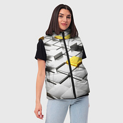 Женский жилет Оптические кубы текстура, цвет: 3D-красный — фото 2