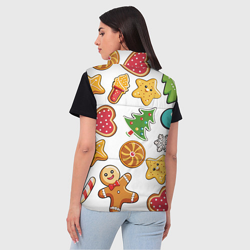 Женский жилет Новогодние сладости / 3D-Светло-серый – фото 4