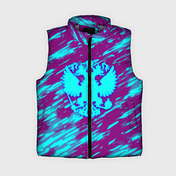 Женский жилет Герб РФ холодные краски