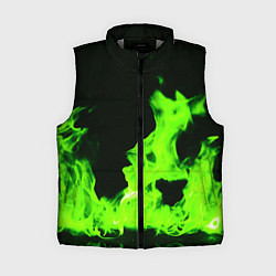 Женский жилет Кислотный зелёный огонь