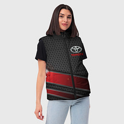 Женский жилет Toyota auto car, цвет: 3D-светло-серый — фото 2