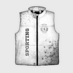 Женский жилет Sporting - white gradient вертикально, цвет: 3D-черный