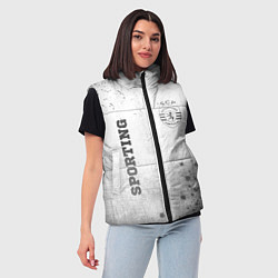 Женский жилет Sporting - white gradient вертикально, цвет: 3D-черный — фото 2