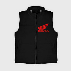 Женский жилет Honda red logo auto steel, цвет: 3D-светло-серый