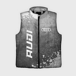 Женский жилет Audi - grey gradient вертикально, цвет: 3D-черный