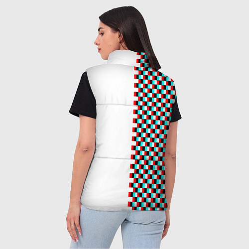 Женский жилет PUBG глитч клетка / 3D-Светло-серый – фото 4