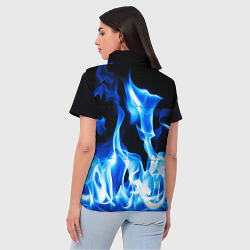 Женский жилет Doom fire logo steel / 3D-Светло-серый – фото 4