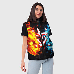 Женский жилет Doom битва огонь, цвет: 3D-светло-серый — фото 2