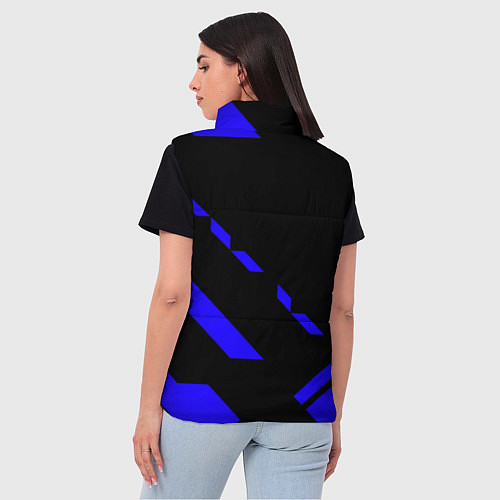 Женский жилет BMW blue geometry / 3D-Красный – фото 4