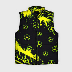 Женский жилет Mercedes кислотные логотипы, цвет: 3D-светло-серый