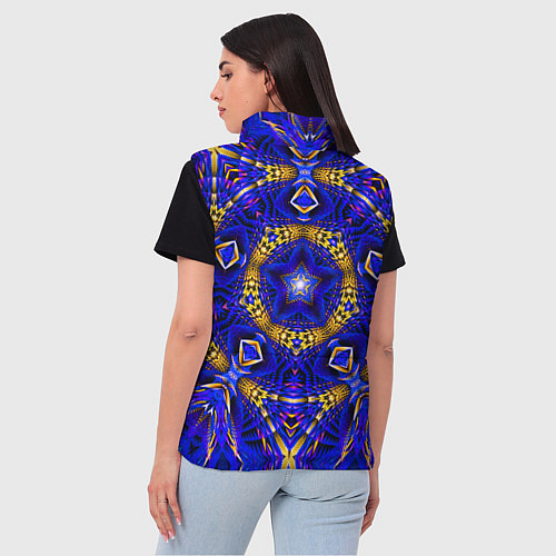 Женский жилет Оптический узор текстура / 3D-Светло-серый – фото 4