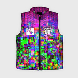 Женский жилет Vice city glitch game, цвет: 3D-светло-серый