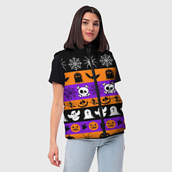 Женский жилет Монстры на хэллоуин, цвет: 3D-светло-серый — фото 2