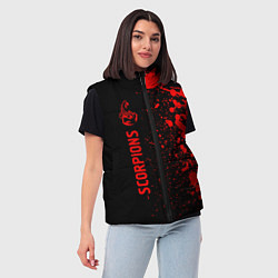 Женский жилет Scorpions - red gradient по-вертикали, цвет: 3D-черный — фото 2