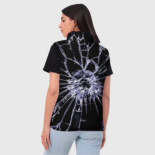 Женский жилет Джокер в мегаполисе - осколки / 3D-Красный – фото 4