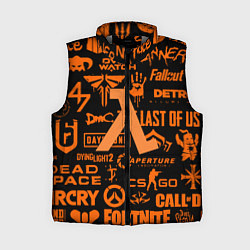Женский жилет Half-life pattern game, цвет: 3D-светло-серый