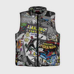 Женский жилет Spider-man comics, цвет: 3D-черный