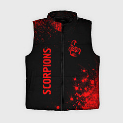 Женский жилет Scorpions - red gradient вертикально, цвет: 3D-черный