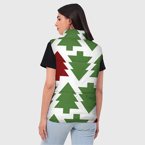 Женский жилет Елочный новый год / 3D-Красный – фото 4