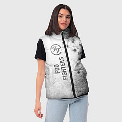 Женский жилет Foo Fighters - white gradient по-вертикали, цвет: 3D-черный — фото 2
