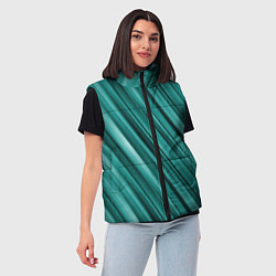 Женский жилет Лазурные волны, цвет: 3D-красный — фото 2