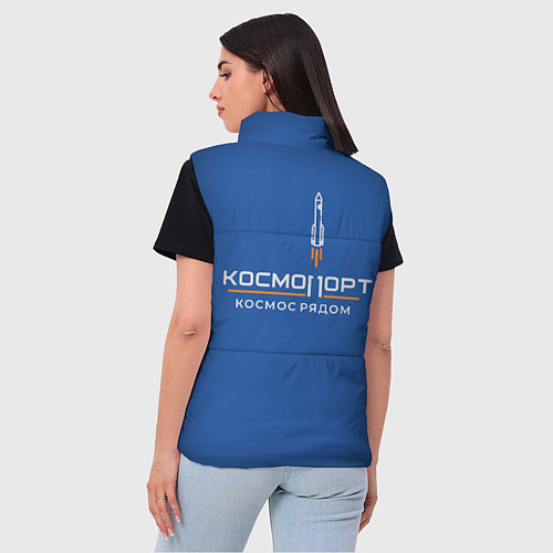 Женский жилет Сургут - северное сияние / 3D-Светло-серый – фото 4