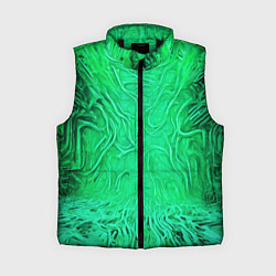 Женский жилет Зелёный симбионт абстракция