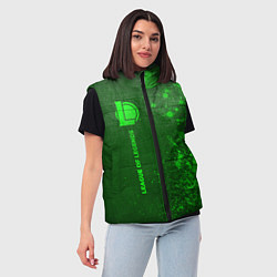 Женский жилет League of Legends - green gradient по-вертикали, цвет: 3D-черный — фото 2