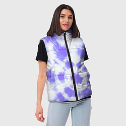 Женский жилет Фиолетовый арт тай дай, цвет: 3D-красный — фото 2