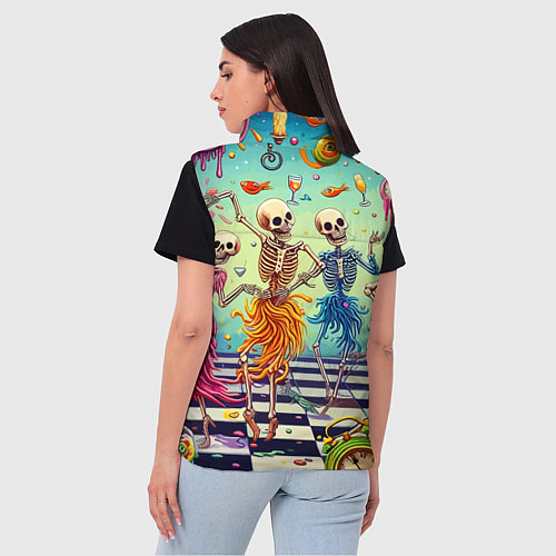 Женский жилет Бал сатаны - сюрреализм / 3D-Черный – фото 4