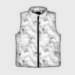 Женский жилет Ёлка с шишками в рождественский мороз