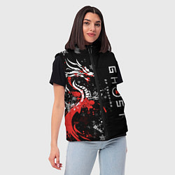 Женский жилет Ghost of Tsushima - snowflakesv, цвет: 3D-красный — фото 2