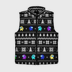 Женский жилет Ornament - Among Us new year, цвет: 3D-светло-серый