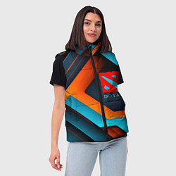 Женский жилет Dota 2 абстракция из линий, цвет: 3D-светло-серый — фото 2