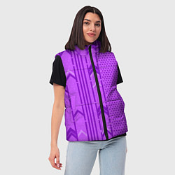 Женский жилет Закулисье фиолетовые обои, цвет: 3D-красный — фото 2
